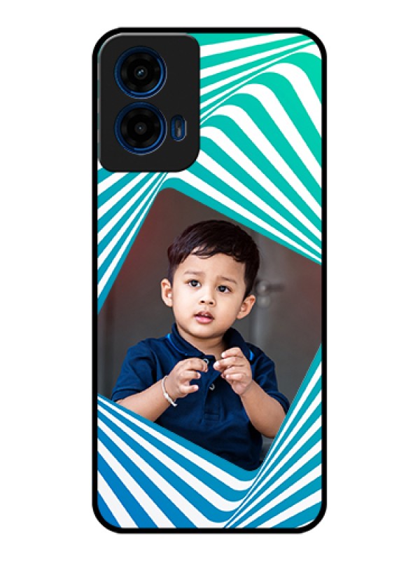 Custom Moto G45 5G Custom Glass Phone Case - Abstract Spiral Design