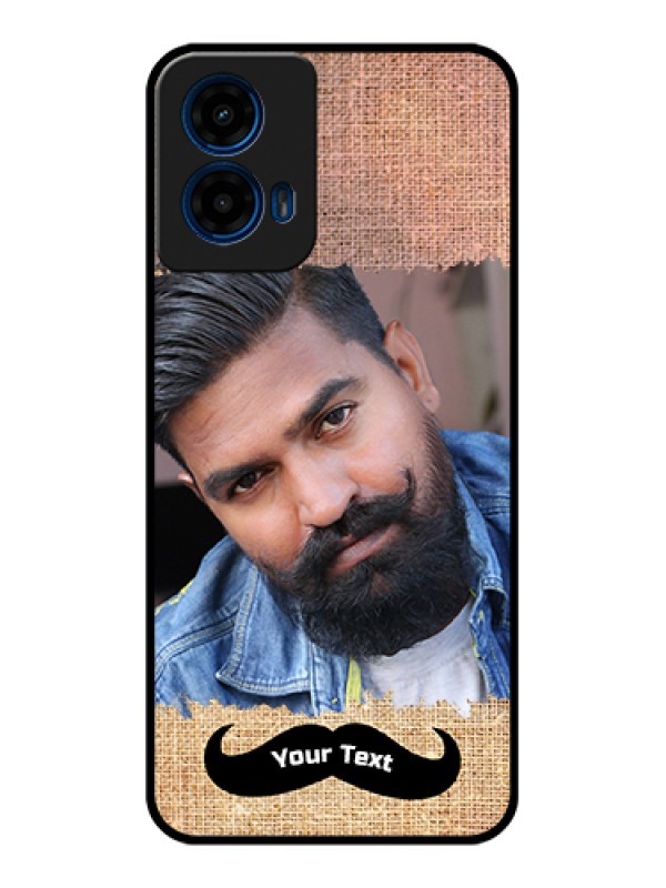 Custom Moto G45 5G Custom Glass Phone Case - With Texture Design