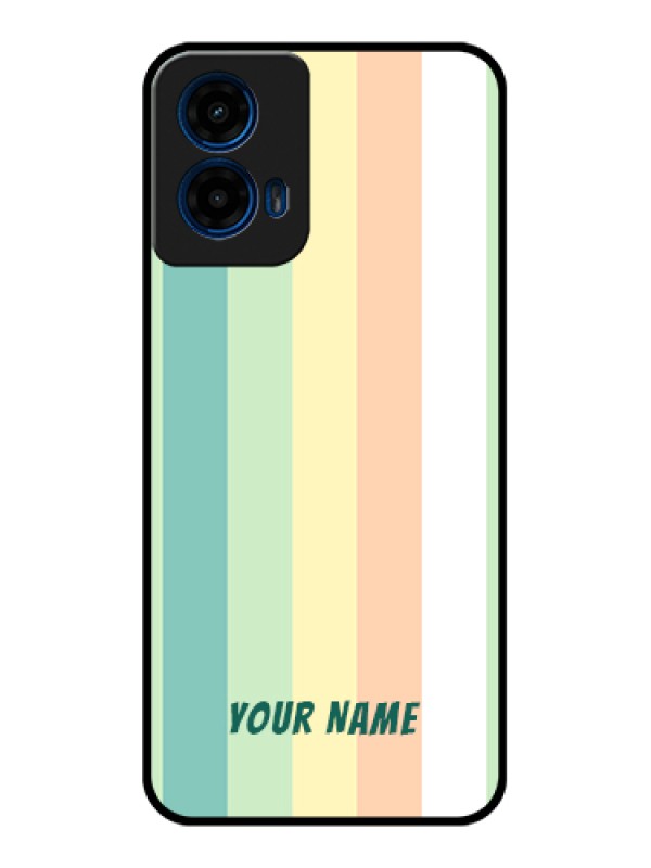 Custom Moto G45 5G Custom Glass Phone Case - Multi - Colour Stripes Design