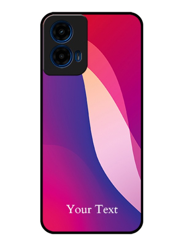 Custom Moto G45 5G Custom Glass Phone Case - Digital Abstract Overlap Design