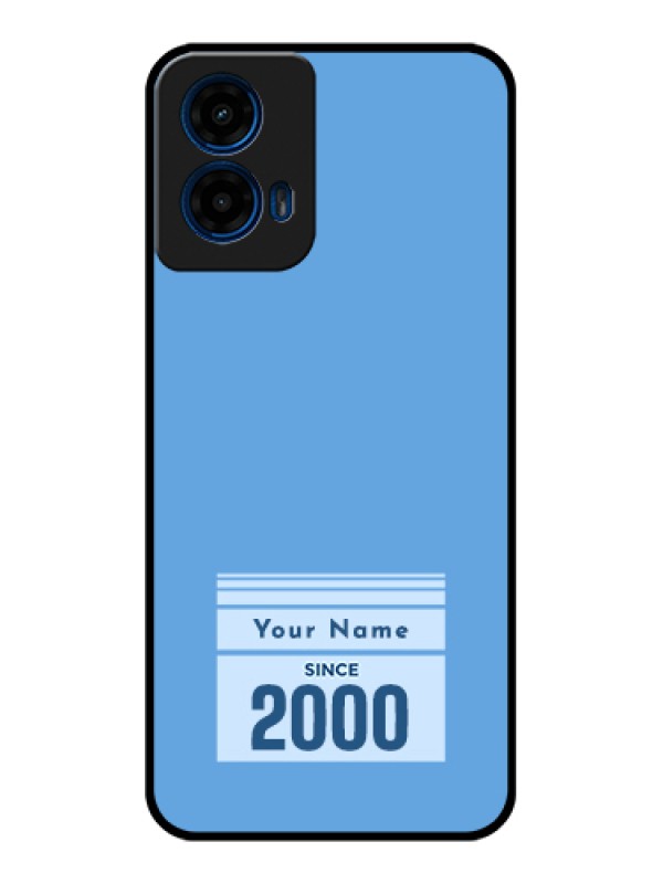 Custom Moto G45 5G Custom Glass Phone Case - Custom Year Of Birth Design
