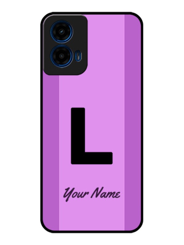 Custom Moto G45 5G Custom Glass Phone Case - Tricolor Custom Text Design