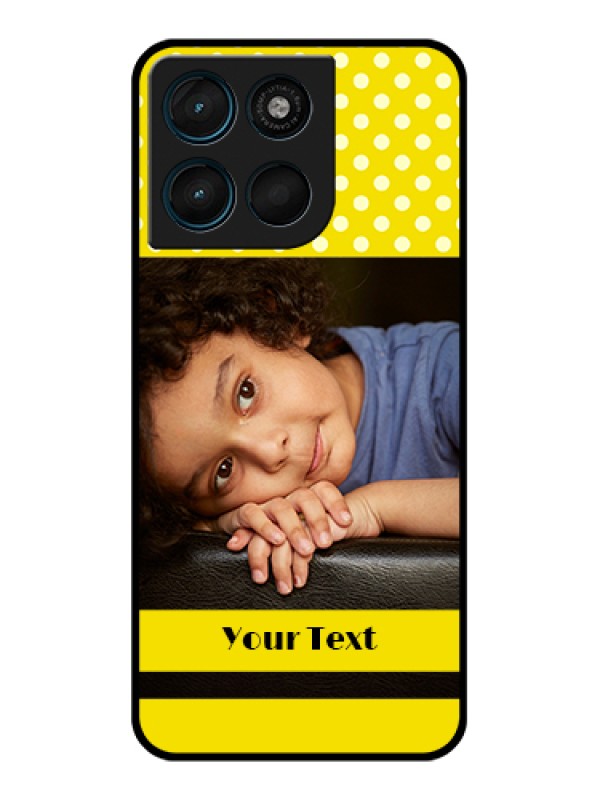 Custom Motorola Moto G57 Power Custom Glass Phone Case - Bright Yellow Case Design