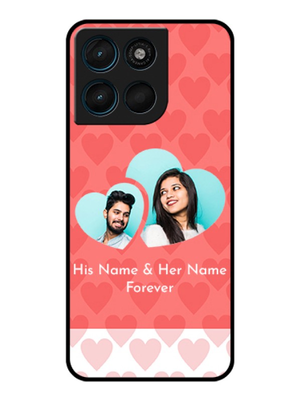 Custom Motorola Moto G57 Power Custom Glass Phone Case - Couple Pic Upload Design