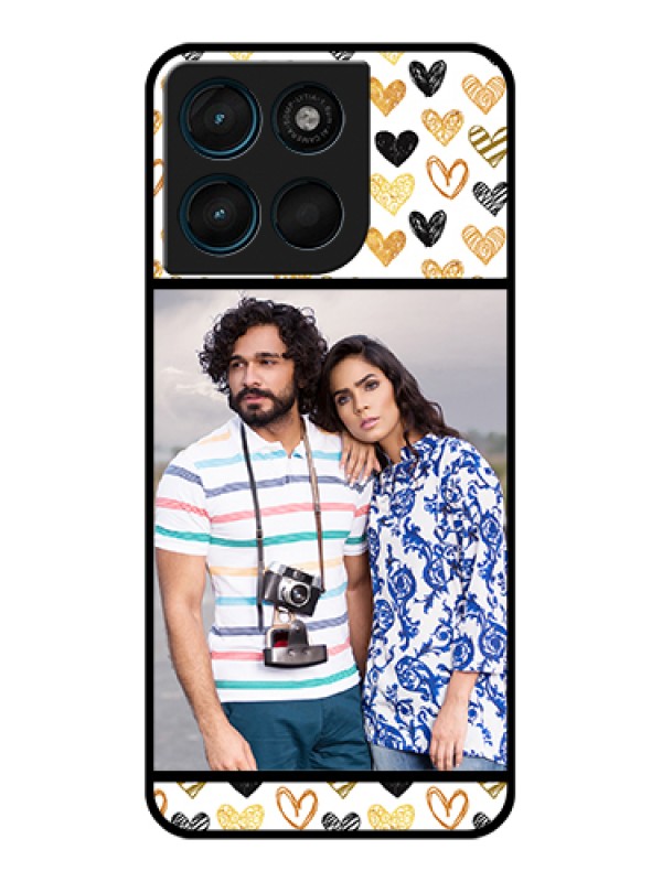 Custom Motorola Moto G57 Power Custom Glass Phone Case - Love Symbol Design