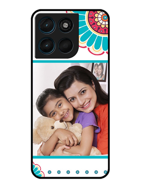 Custom Motorola Moto G57 Power Custom Glass Phone Case - Flower Design