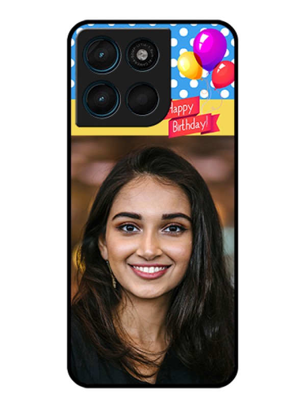 Custom Motorola Moto G57 Power Custom Glass Phone Case - Happy Birthday Design