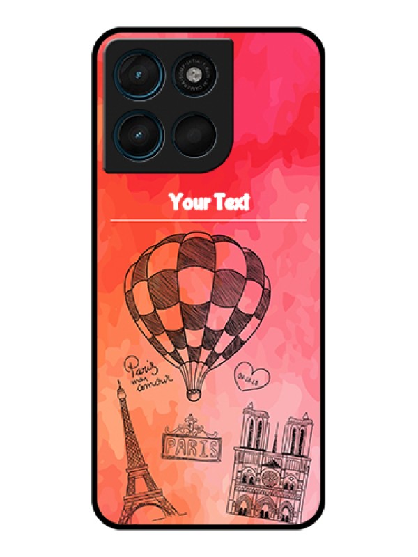 Custom Motorola Moto G57 Power Custom Glass Phone Case - Paris Theme Design