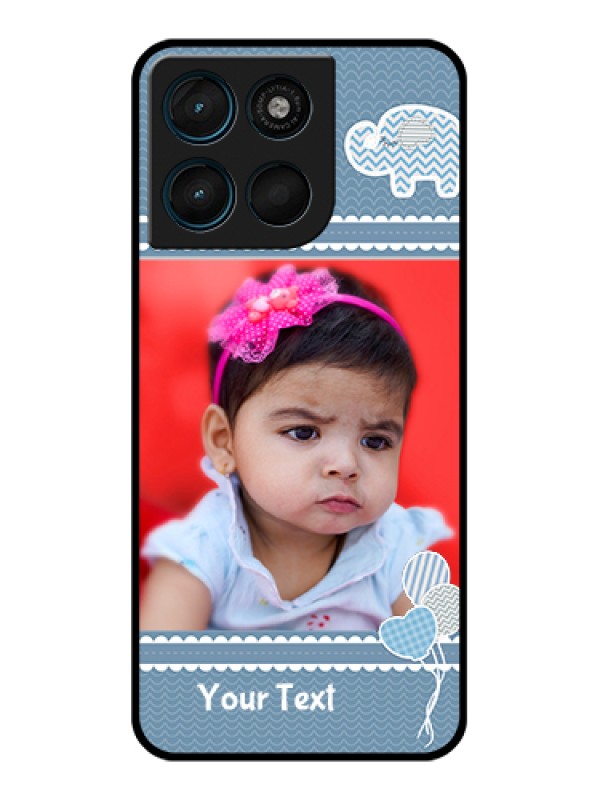 Custom Motorola Moto G57 Power Custom Glass Phone Case - With Kids Pattern Design
