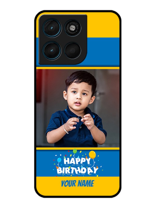 Custom Motorola Moto G57 Power Custom Glass Phone Case - Birthday Wishes Design