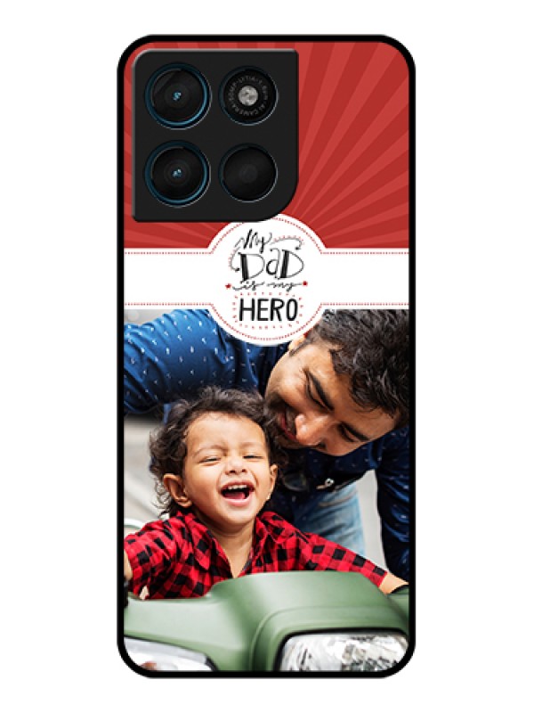 Custom Motorola Moto G57 Power Custom Glass Phone Case - My Dad Hero Design