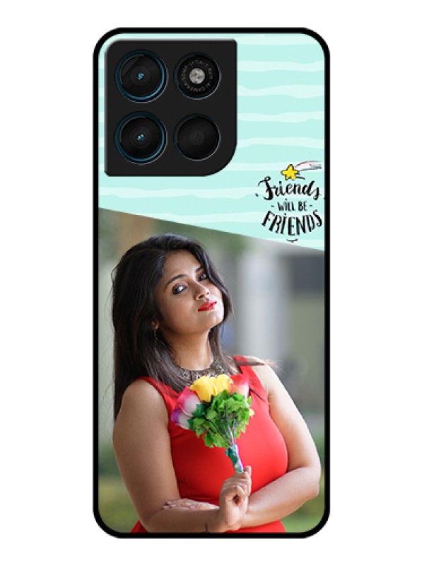 Custom Motorola Moto G57 Power Custom Glass Phone Case - Friends Picture Icon Design