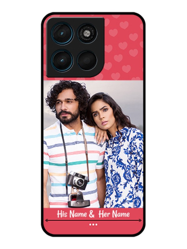 Custom Motorola Moto G57 Power Custom Glass Phone Case - Simple Love Design