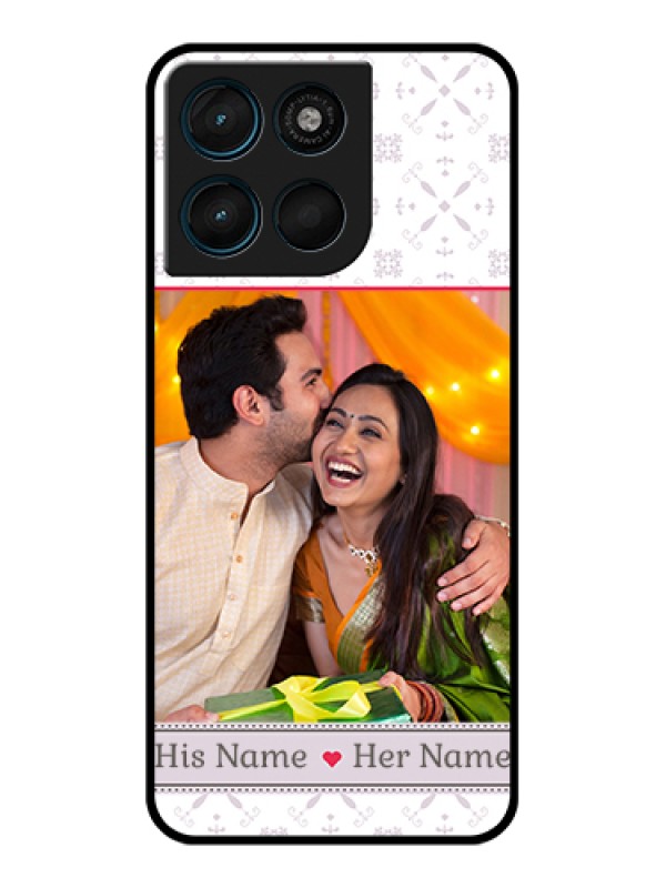 Custom Motorola Moto G57 Power Custom Glass Phone Case - With Photo And Ethnic Design
