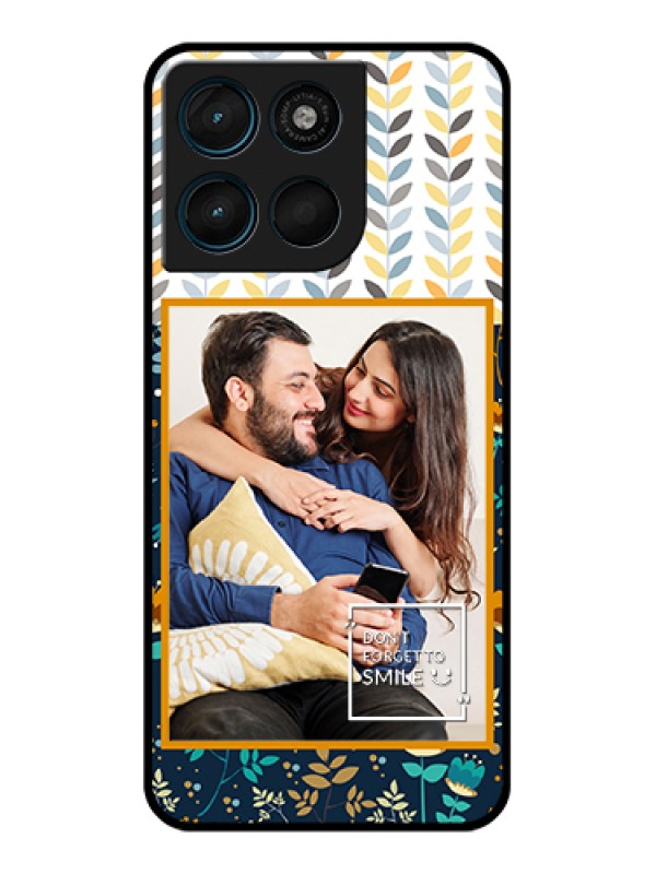 Custom Motorola Moto G57 Power Custom Glass Phone Case - Pattern Design