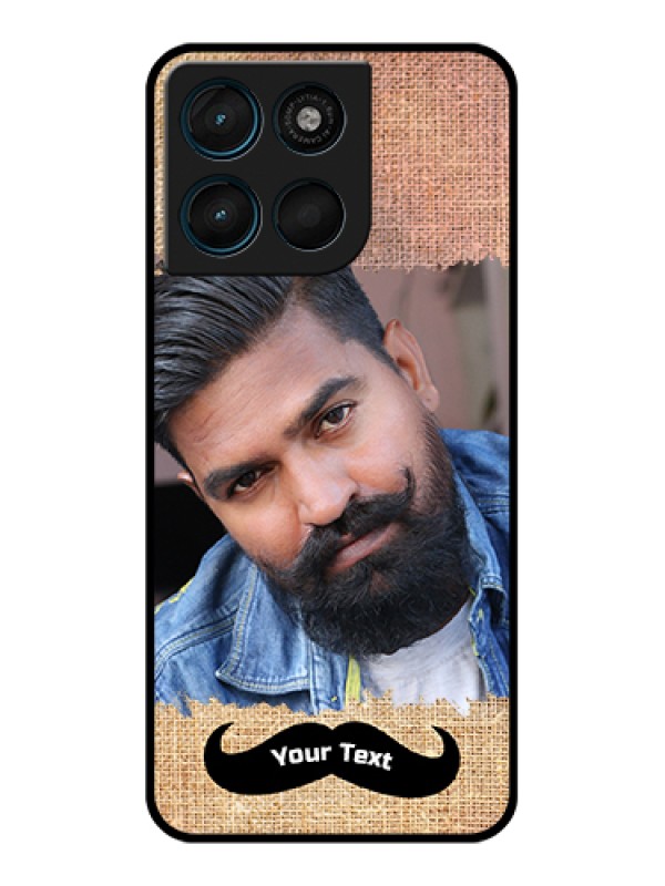 Custom Motorola Moto G57 Power Custom Glass Phone Case - With Texture Design