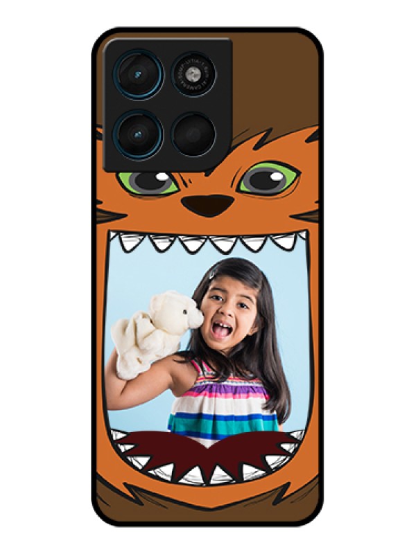 Custom Motorola Moto G57 Power Custom Glass Phone Case - Owl Monster Back Case Design
