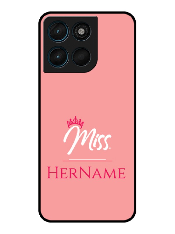 Custom Motorola Moto G57 Power Custom Glass Phone Case - Mrs With Name Design