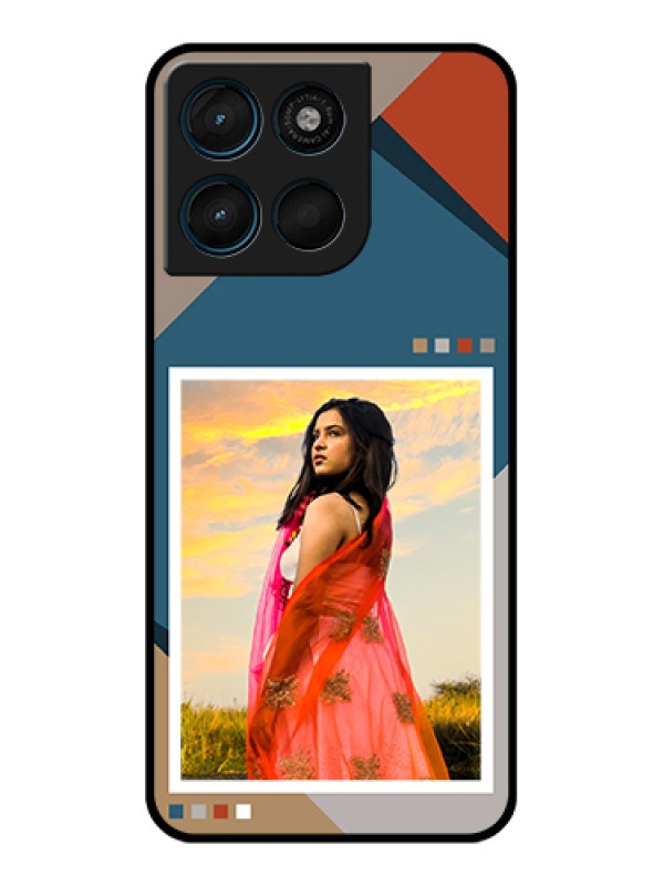 Custom Motorola Moto G57 Power Custom Glass Phone Case - Retro Color Pallet Design