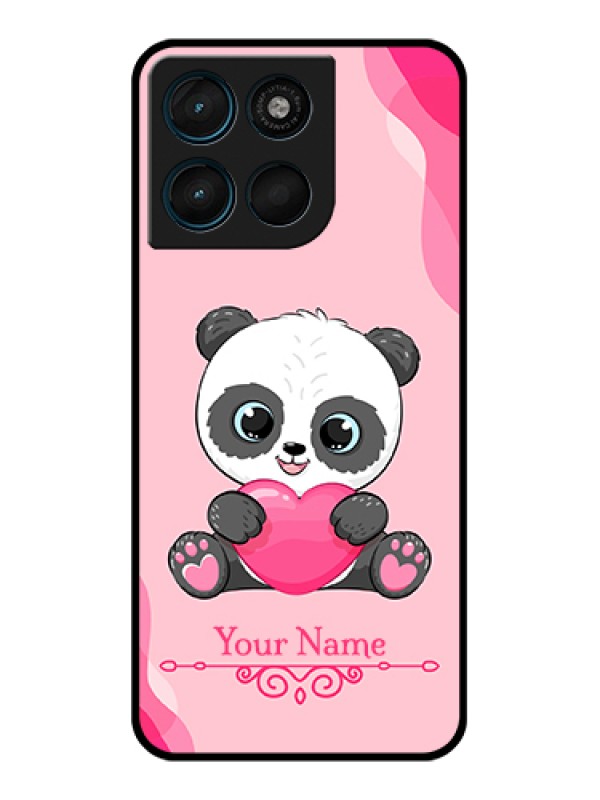 Custom Motorola Moto G57 Power Custom Glass Phone Case - Cute Panda Design