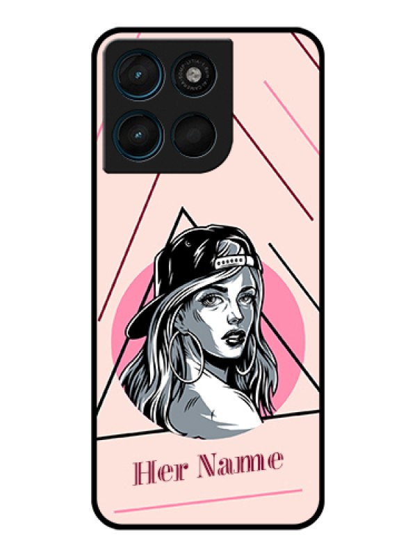 Custom Motorola Moto G57 Power Custom Glass Phone Case - Rockstar Girl Design