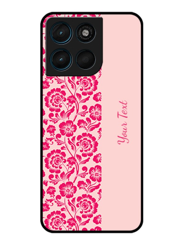 Custom Motorola Moto G57 Power Custom Glass Phone Case - Attractive Floral Pattern Design