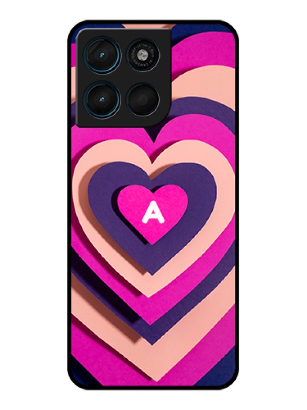 Custom Motorola Moto G57 Power Custom Glass Phone Case - Cute Heart Pattern Design