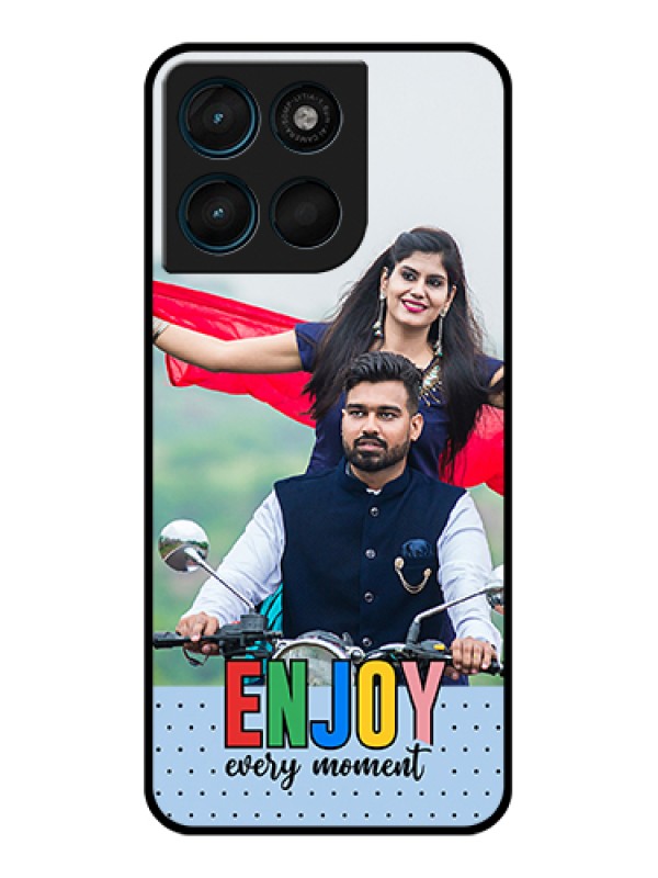 Custom Motorola Moto G57 Power Custom Glass Phone Case - Enjoy Every Moment Design