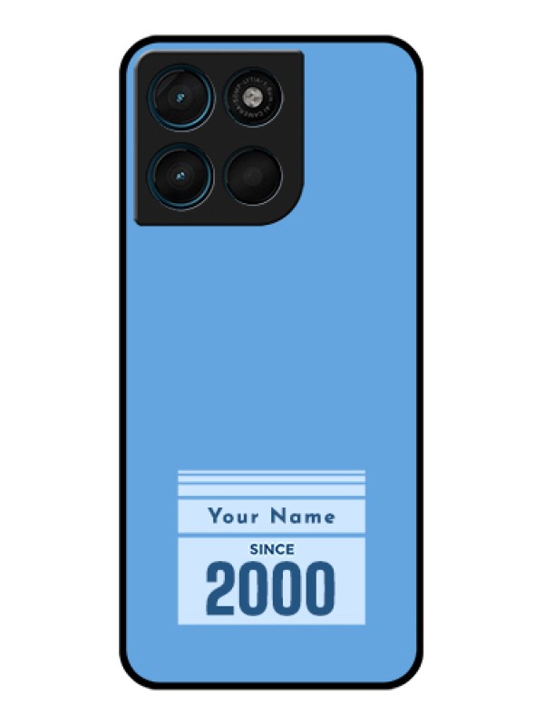 Custom Motorola Moto G57 Power Custom Glass Phone Case - Custom Year Of Birth Design