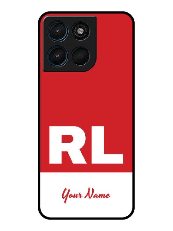 Custom Motorola Moto G57 Power Custom Glass Phone Case - Dual Tone Custom Text Design