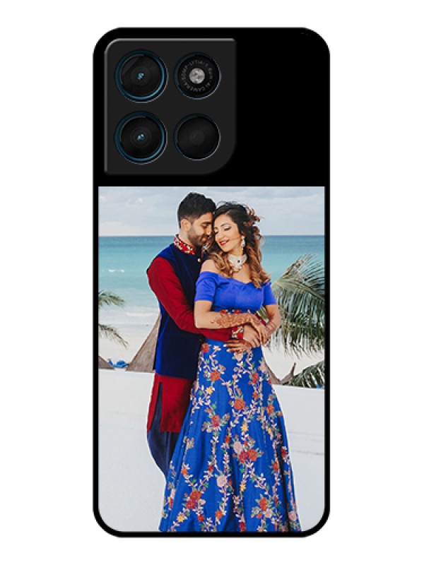 Custom Motorola Moto G57 Power Custom Glass Phone Case - Upload Full Picture With Custom Color Design