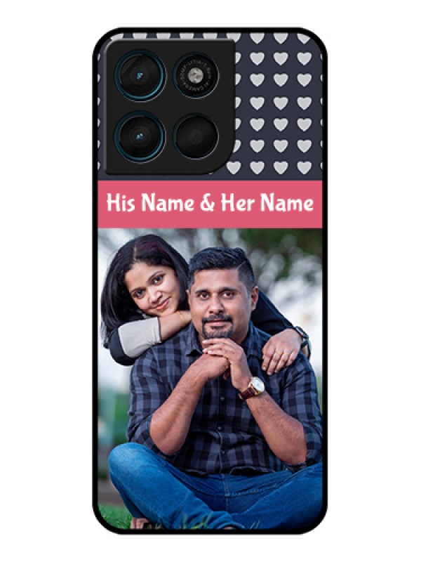 Custom Motorola Moto G67 Power Custom Glass Phone Case - Love Symbols Design