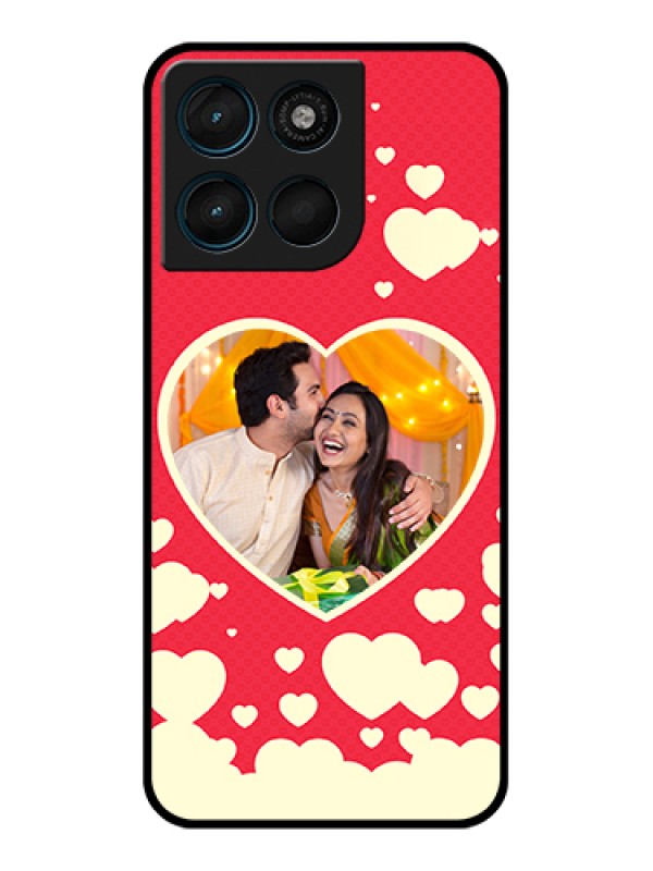 Custom Motorola Moto G67 Power Custom Glass Phone Case - Love Symbols Phone Cover Design