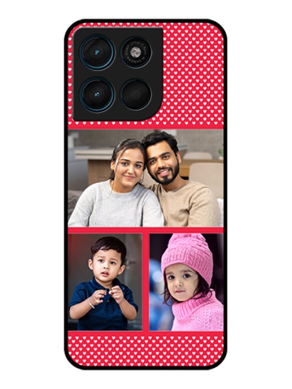 Custom Motorola Moto G67 Power Custom Glass Phone Case - Bulk Photo Upload Design