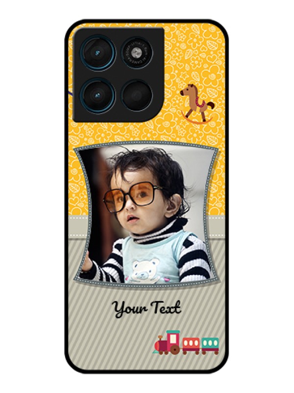 Custom Motorola Moto G67 Power Custom Glass Phone Case - Baby Picture Upload Design