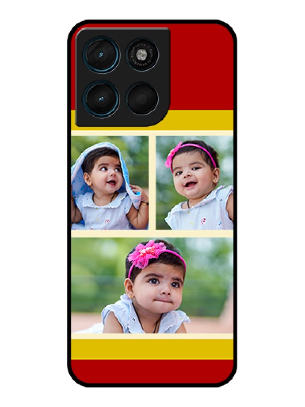 Custom Motorola Moto G67 Power Custom Glass Phone Case - Multiple Pic Upload Design