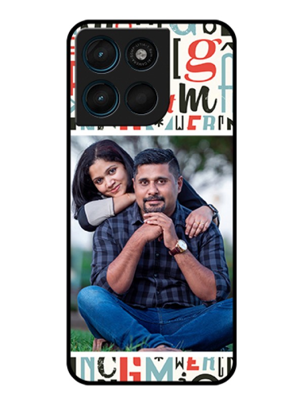 Custom Motorola Moto G67 Power Custom Glass Phone Case - Alphabet Design