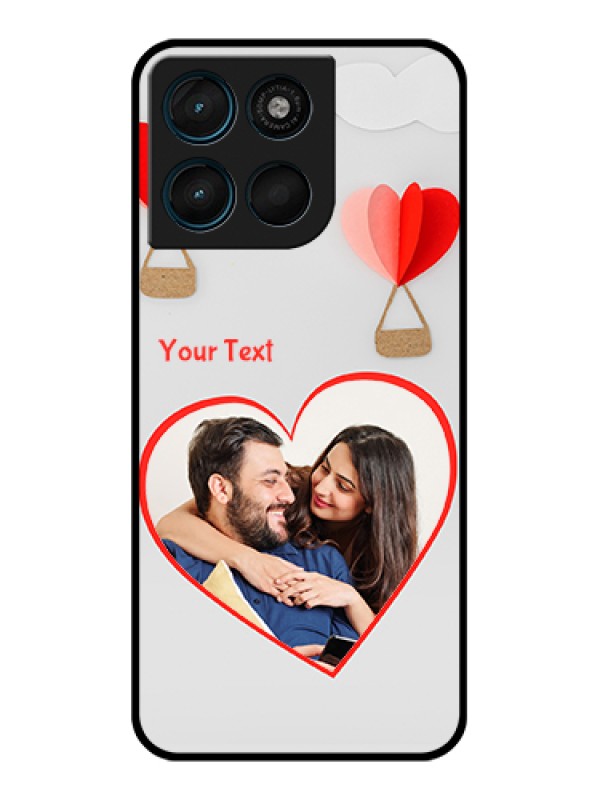Custom Motorola Moto G67 Power Custom Glass Phone Case - Parachute Love Design