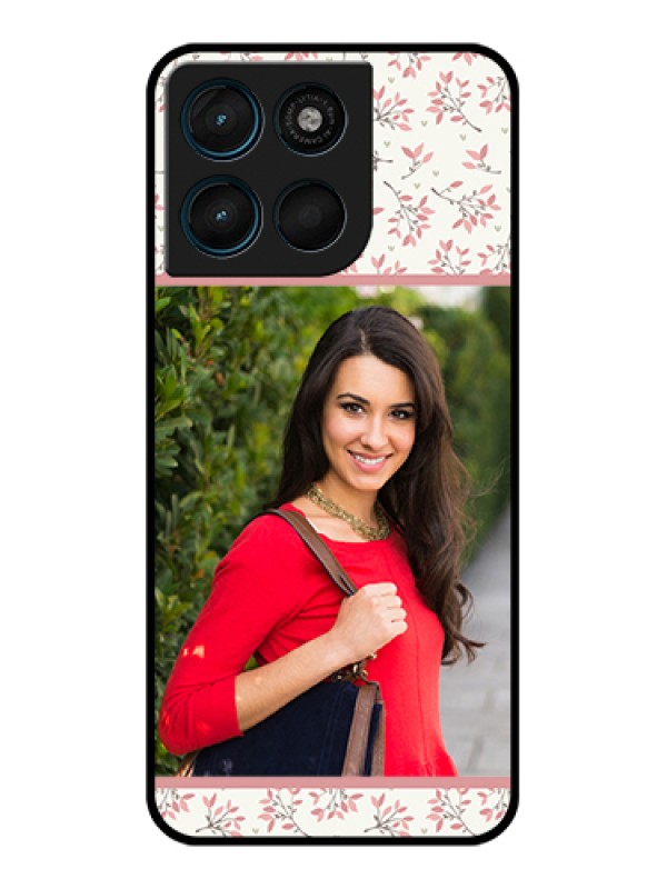Custom Motorola Moto G67 Power Custom Glass Phone Case - Stunning Floral Design