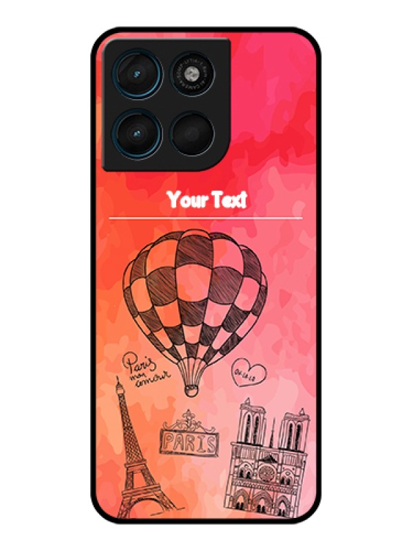 Custom Motorola Moto G67 Power Custom Glass Phone Case - Paris Theme Design