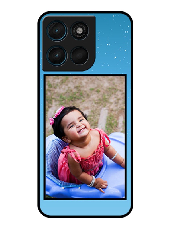 Custom Motorola Moto G67 Power Custom Glass Phone Case - Wave Pattern Colorful Design