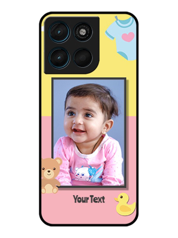 Custom Motorola Moto G67 Power Custom Glass Phone Case - Kids 2 Color Design