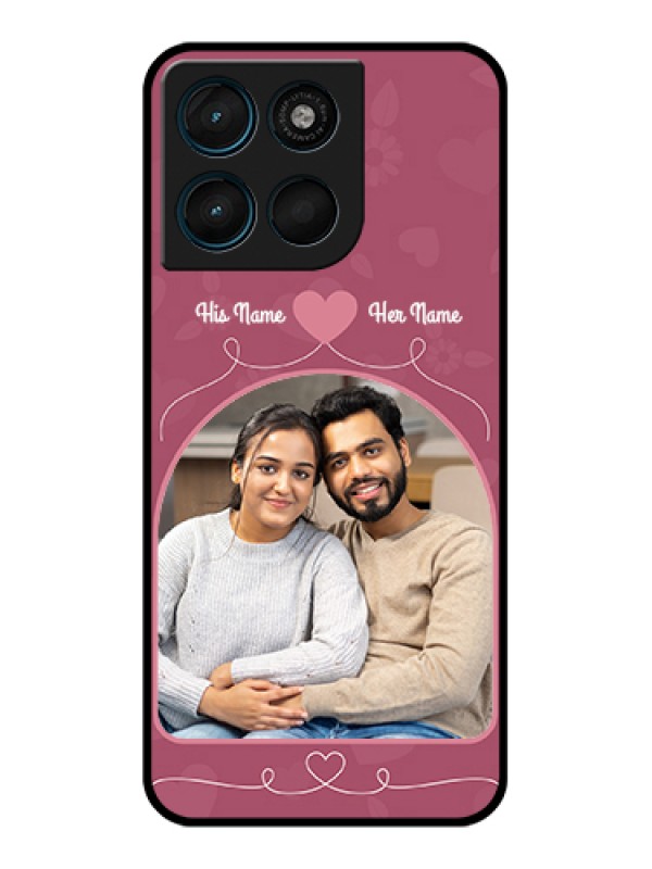 Custom Motorola Moto G67 Power Custom Glass Phone Case - Love Floral Design
