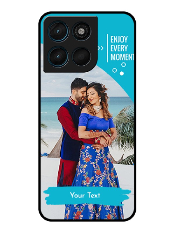 Custom Motorola Moto G67 Power Custom Glass Phone Case - Happy Moment Design