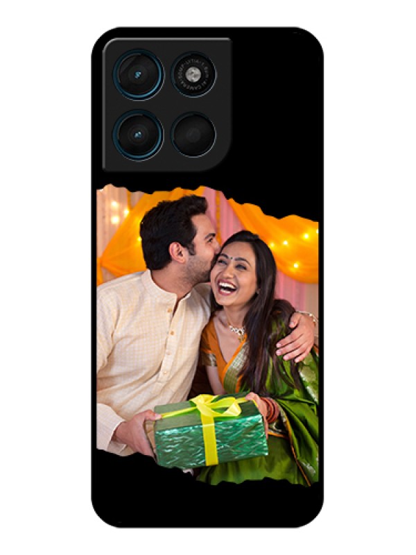 Custom Motorola Moto G67 Power Custom Glass Phone Case - Tear - Off Design