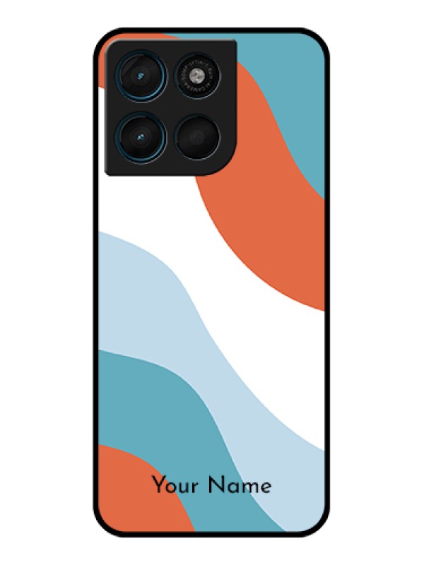 Custom Motorola Moto G67 Power Custom Glass Phone Case - Coloured Waves Design