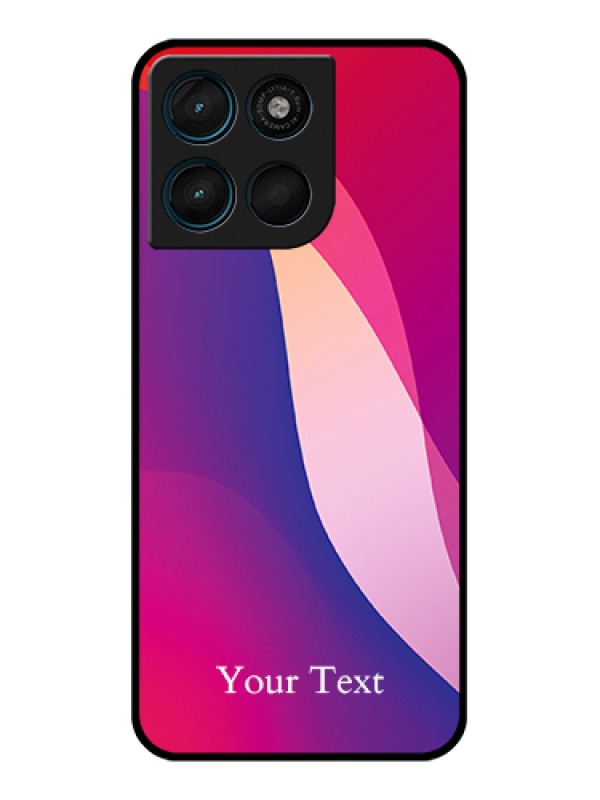 Custom Motorola Moto G67 Power Custom Glass Phone Case - Digital Abstract Overlap Design