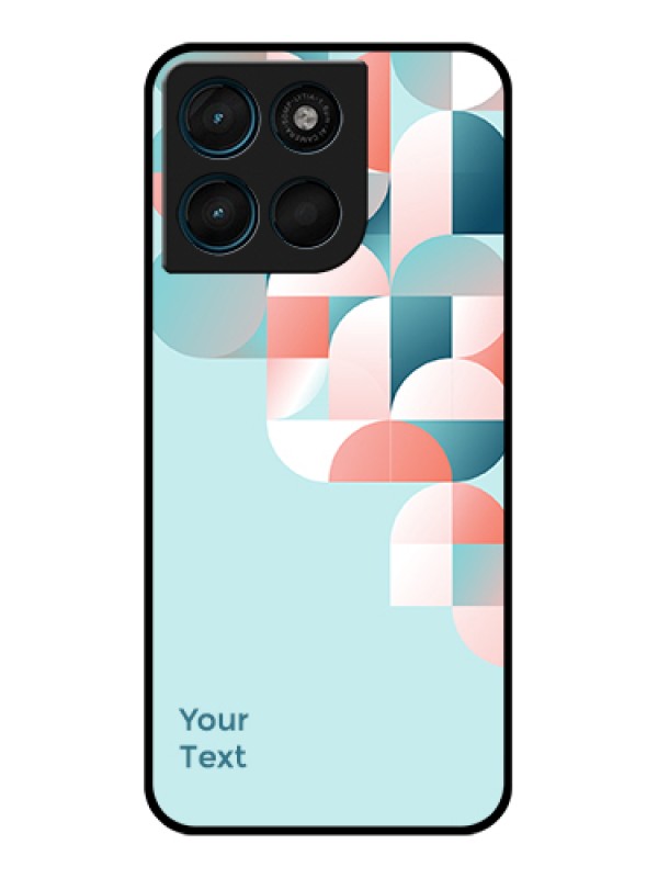 Custom Motorola Moto G67 Power Custom Glass Phone Case - Stylish Semi - Circle Pattern Design