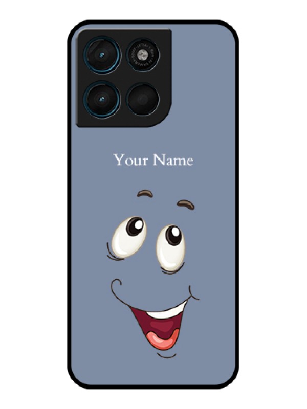 Custom Motorola Moto G67 Power Custom Glass Phone Case - Laughing Cartoon Face Design