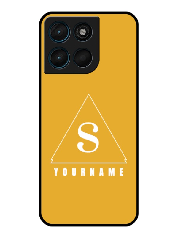 Custom Motorola Moto G67 Power Custom Glass Phone Case - Simple Triangle Design